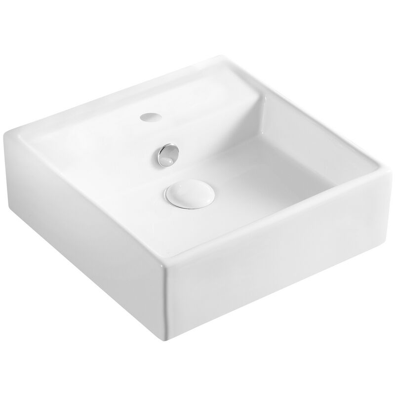 foto del prodotto lavabo da appoggio mod. la41 cm 38 x 38 bianco