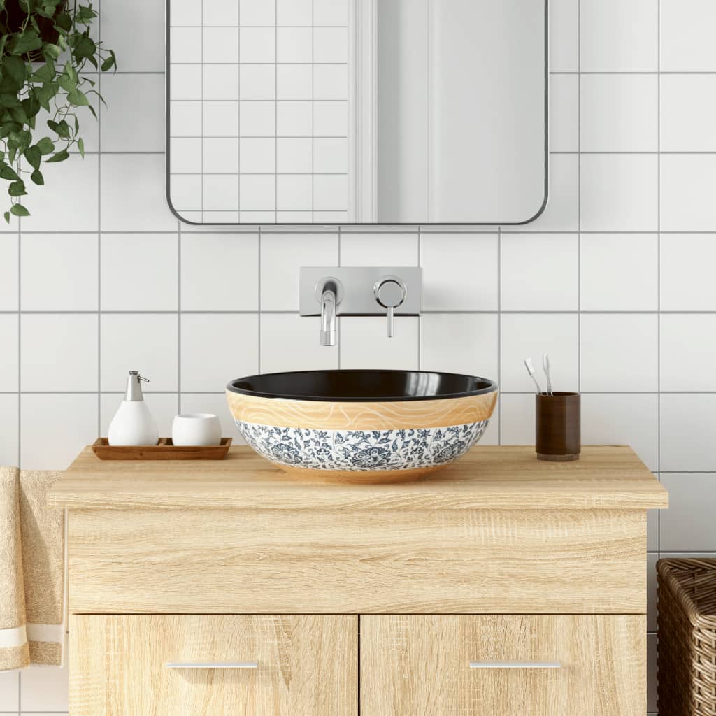 foto del prodotto lavabo da appoggio multicolore rotondo 41x14 cm ceramicacod mxl 131430