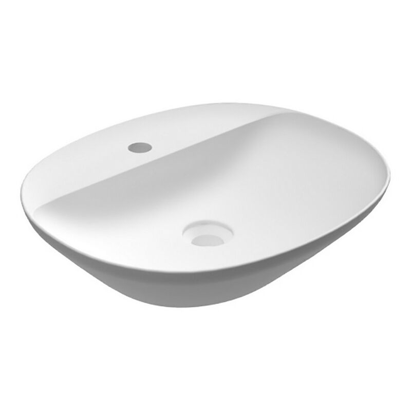foto del prodotto lavabo da appoggio ovale monoforo variant 50x42cm