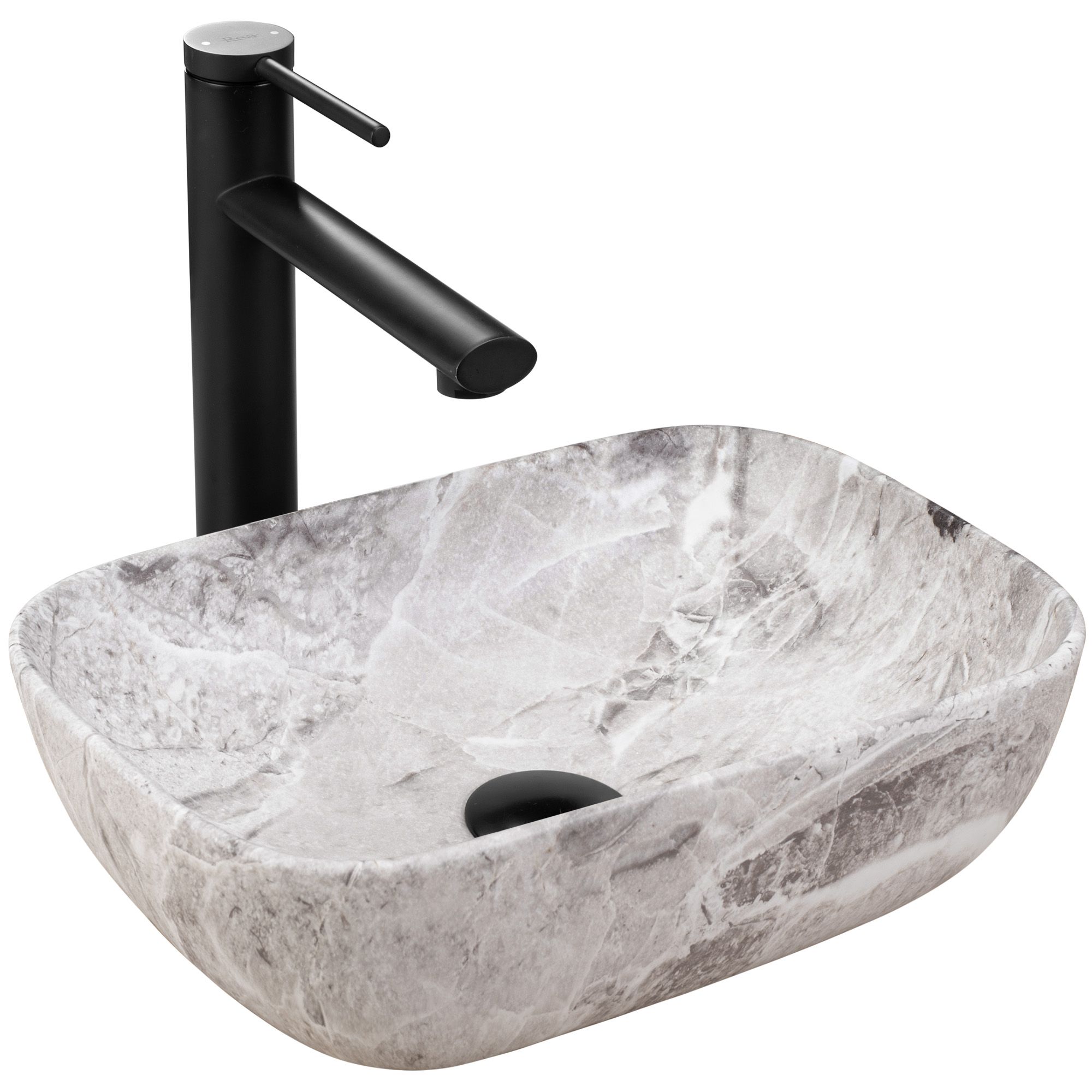 foto del prodotto lavabo da appoggio rea belinda mini stone matt