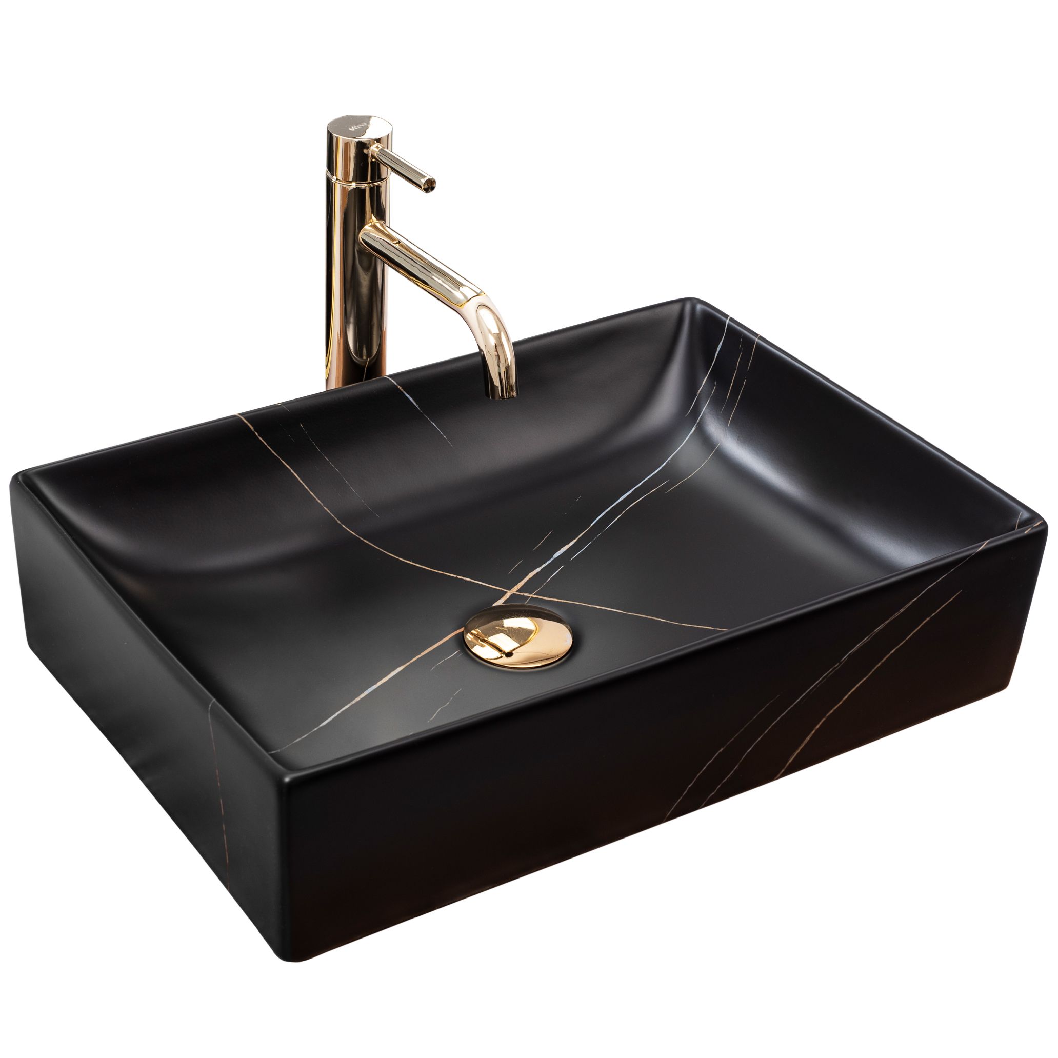 foto del prodotto lavabo da appoggio rea inga black marble mat
