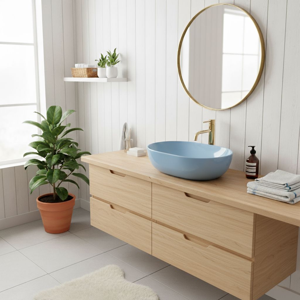 foto del prodotto lavabo da appoggio rea lisa l.blue shiny