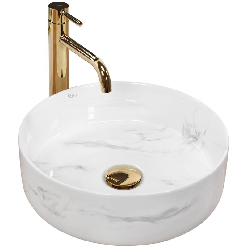 foto del prodotto lavabo da appoggio rea sami nature marble