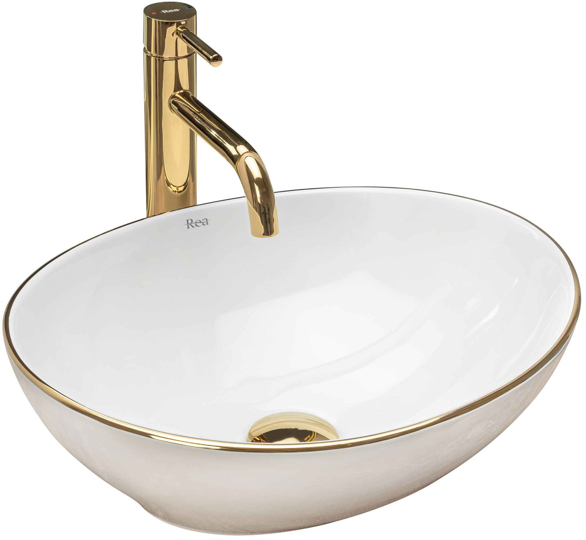 foto del prodotto lavabo da appoggio rea sofia gold edge