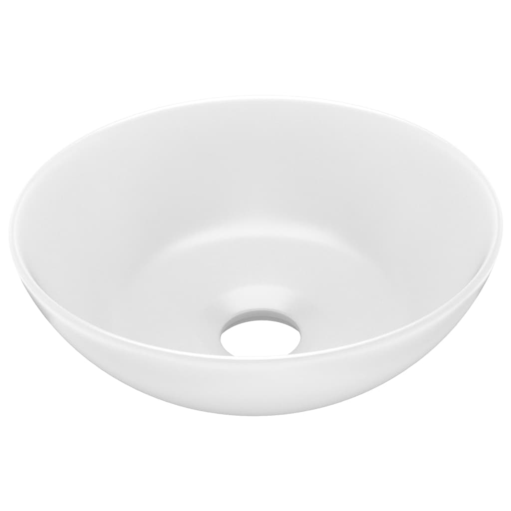 foto del prodotto lavabo da bagno rotondo lavabo da appoggio per wc lavabo cucina lavabo stanza cosmetica interno casa diametro 28 cm ceramica bianca opaca 02 0002718