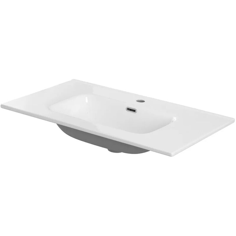 foto del prodotto lavabo da incasso 70x46 cm in ceramica bianco lucido