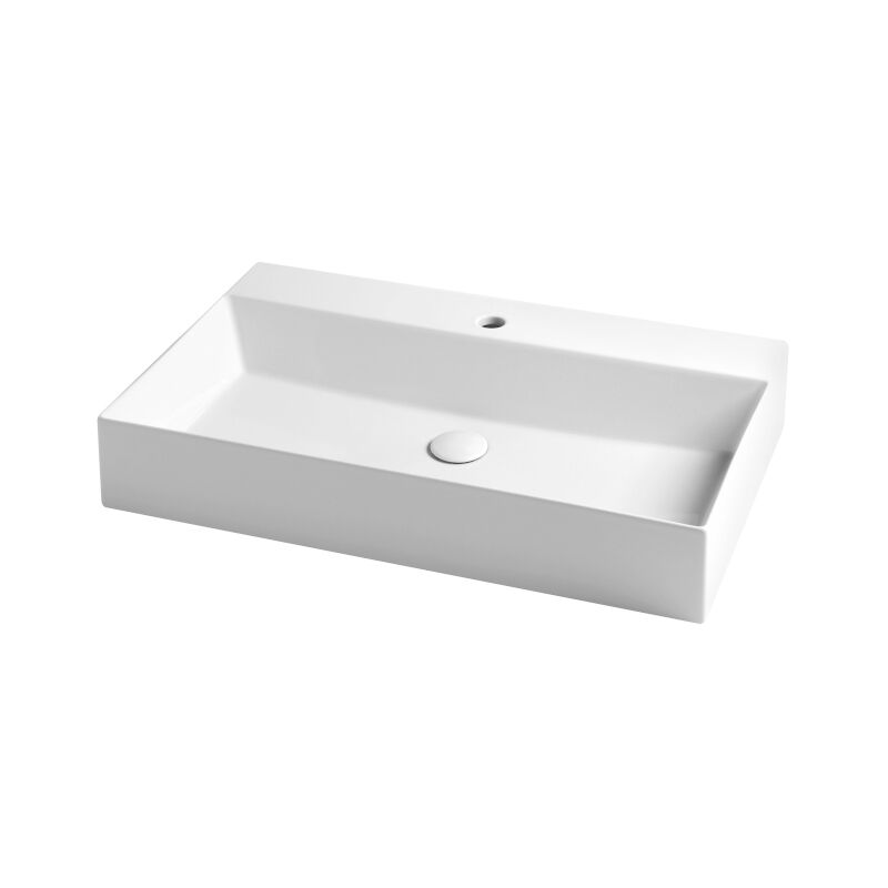 foto del prodotto lavabo elegance sospeso appoggio 80x45 monoforo in ceramica