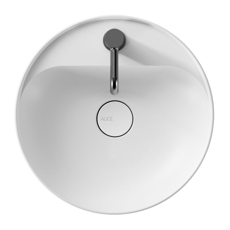foto del prodotto lavabo form appoggio salvaspazio diam. 45 tondo monoforo in