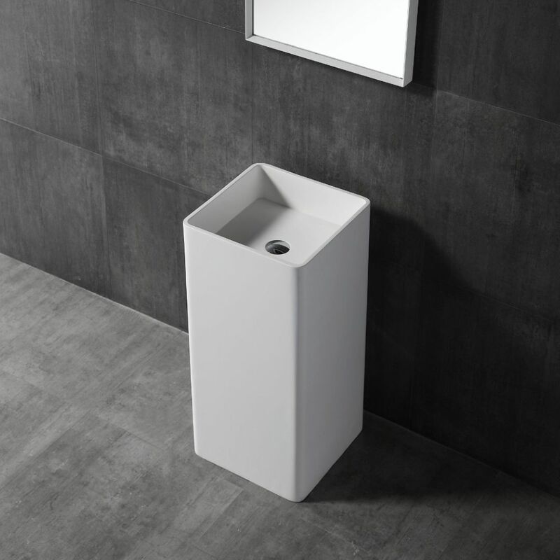 foto del prodotto lavabo free standing magnus artificial stone bianco opaco matt confezione 1