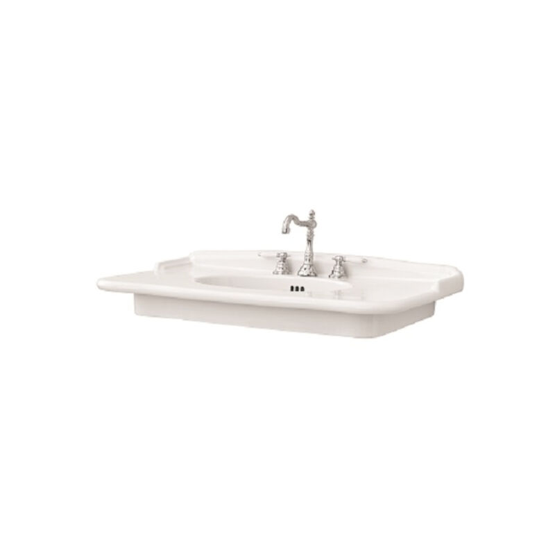 foto del prodotto lavabo hermitage sospeso su struttura cm. 112x63 in ceramica
