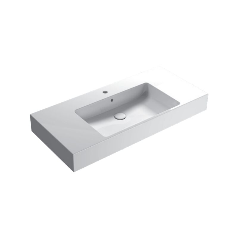 foto del prodotto lavabo in ceramica 110x50 cm globo stone scq111bi bianco ceramica