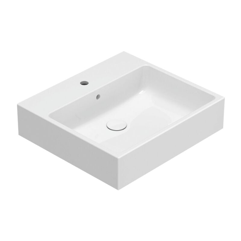 foto del prodotto lavabo in ceramica 55x50 cm globo stone scq55bi bianco ceramica
