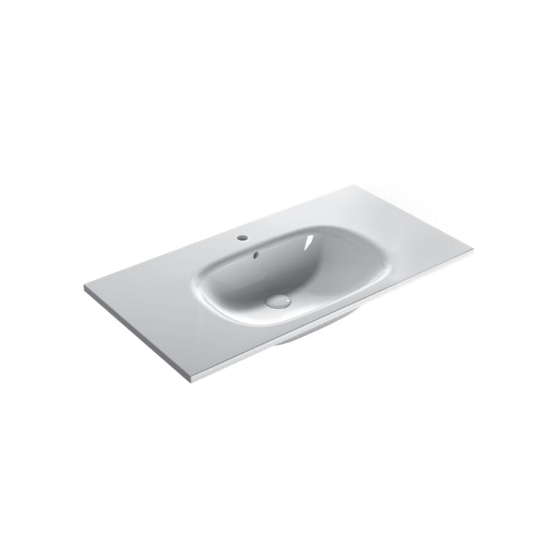foto del prodotto lavabo in ceramica 96x51 cm globo boulevard bl096bi bianco ceramica