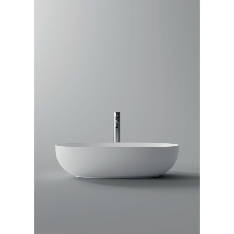 foto del prodotto lavabo in ceramica ovale 60x35 h 15 bianco lucido da appoggio s troppieno codice prod dsv17985 scelto da desivero