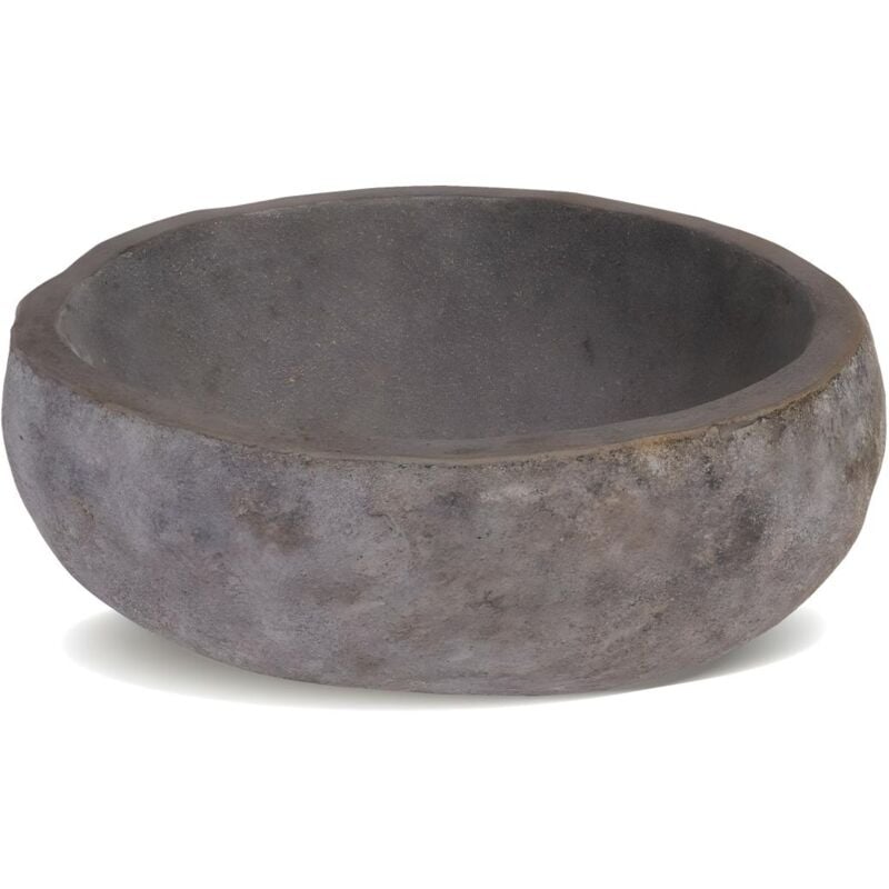 foto del prodotto lavabo in pietra di fiume stone - colore grigio