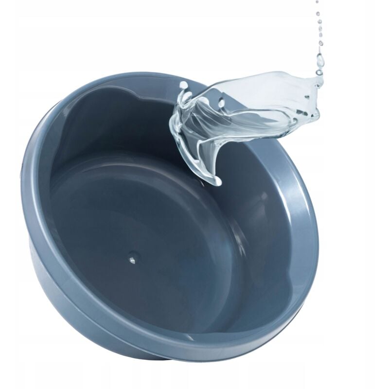foto del prodotto lavabo kadax in plastica opaca rotondo robusto lavabo da bagno versatile grigio scuro 2 litri