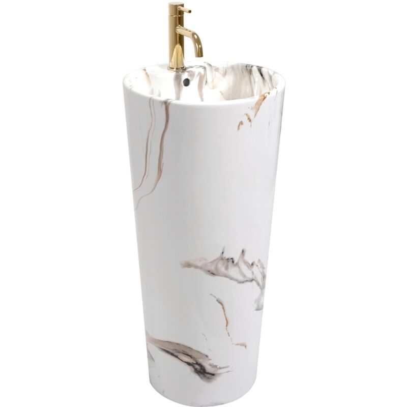 foto del prodotto lavabo monolitico blanka marble