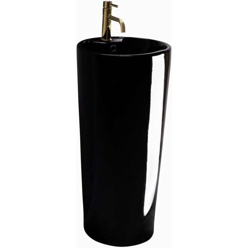 foto del prodotto lavabo monolitico rea blanka black