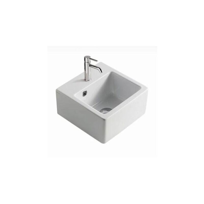 foto del prodotto lavabo plus design sospeso appoggio salvaspazio cm. 30x30