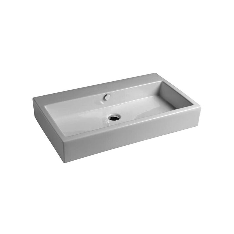 foto del prodotto lavabo quad sospeso appoggio 80x47 rettangolare in ceramica