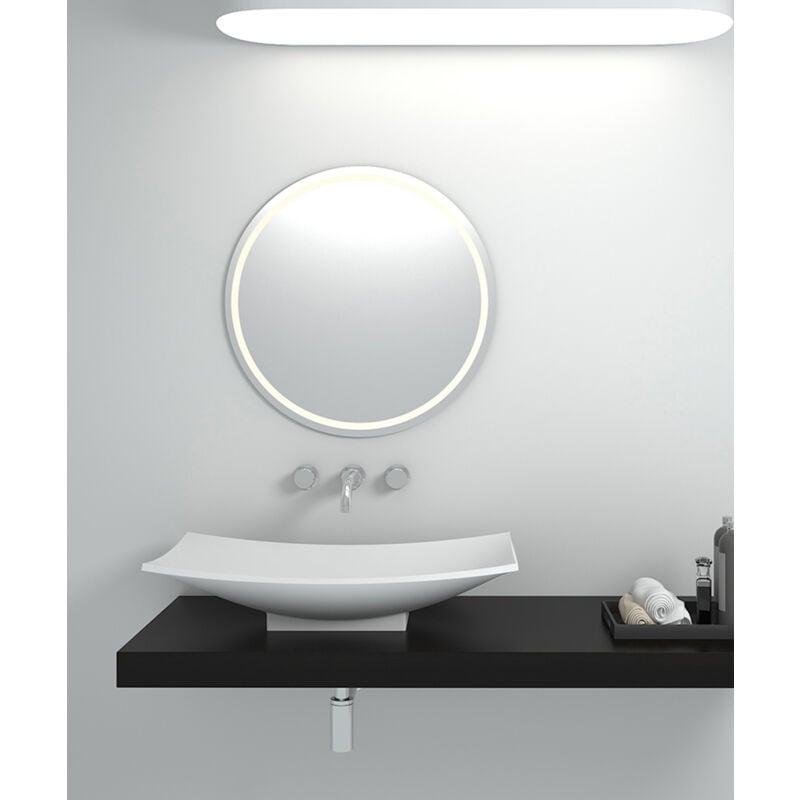 foto del prodotto lavabo rettangolare da appoggio in solid surface bianco opaco kamina