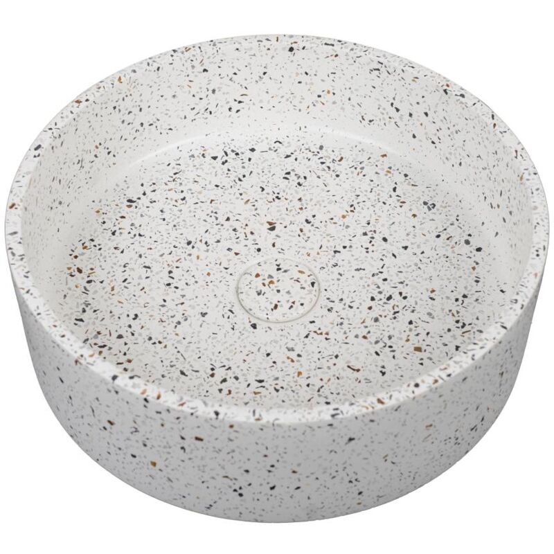foto del prodotto lavabo rotondo da appoggio 39 cm in graniglia blu dukat