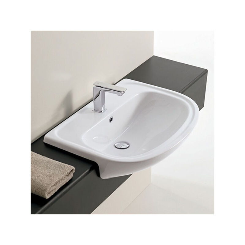 foto del prodotto lavabo semincasso the. artceram apollo bianco