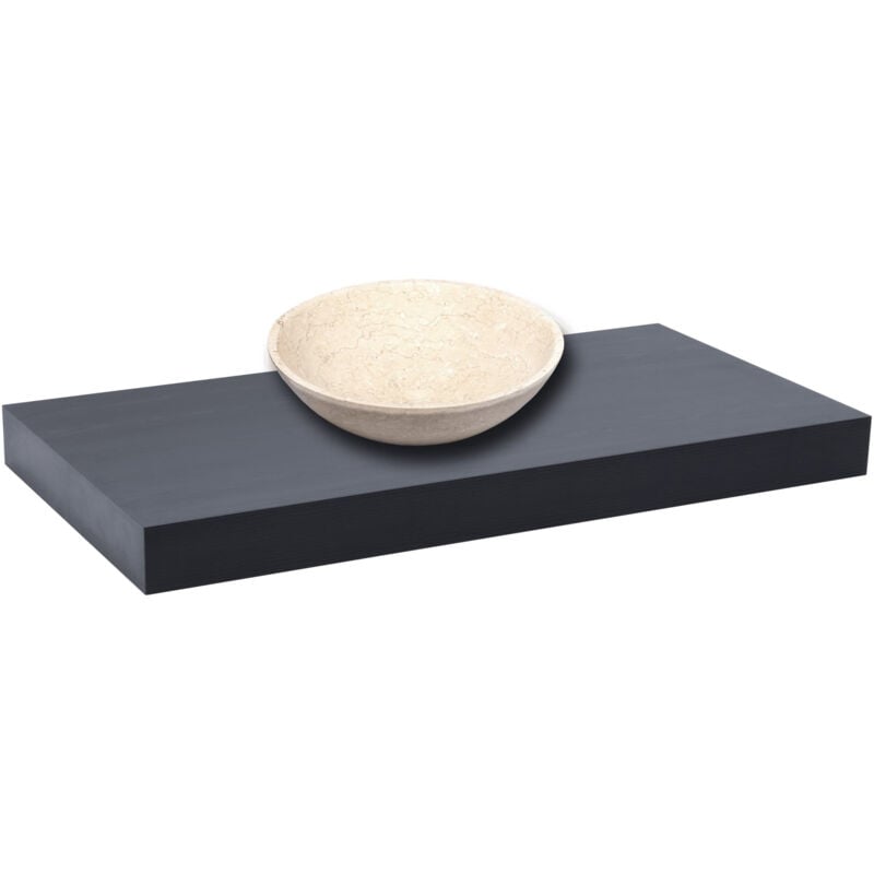 foto del prodotto lavabo senza vasca dolce 90x8x50 cm nero opaco do9050bl naturel