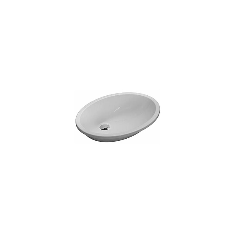 foto del prodotto lavabo sibari sottopiano cm. 57x43 ovale in ceramica bianco