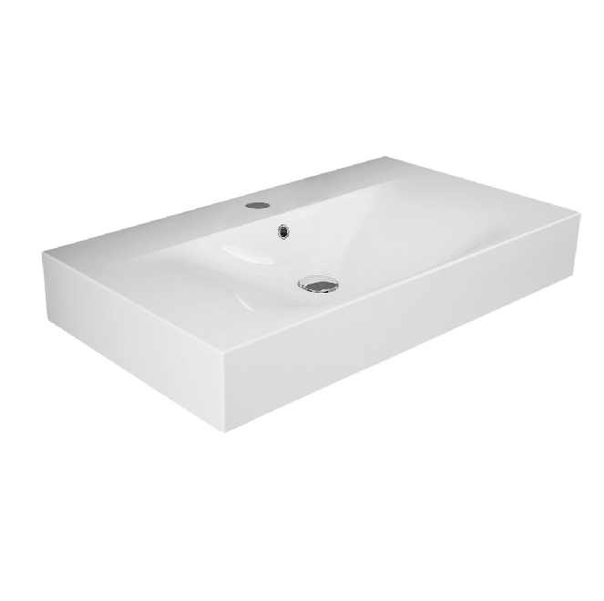 foto del prodotto lavabo sospeso 100 cm rak ceramics des con foro rubinetto bianco alpino