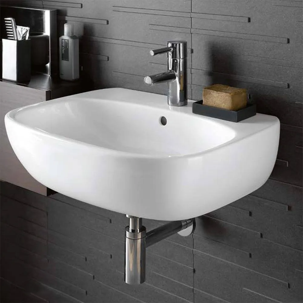 foto del prodotto lavabo sospeso 50 cm geberit bianco lucido monoforo fantasia
