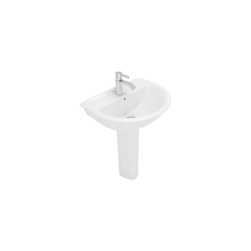 foto del prodotto lavabo sospeso 60x48,5 cm in ceramica bianco lucido rak ceramics karla bianco standard