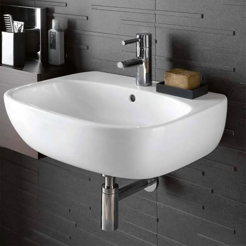 foto del prodotto lavabo sospeso 70 cm geberit bianco lucido monoforo fantasia