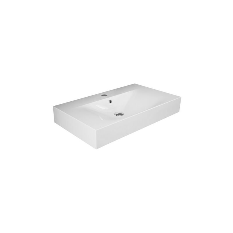 foto del prodotto lavabo sospeso des con foro per rubinetto monoforo l. 100 cm