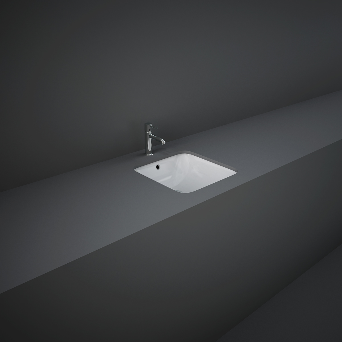 foto del prodotto lavabo sottopiano quadrato rak ceramics bianco