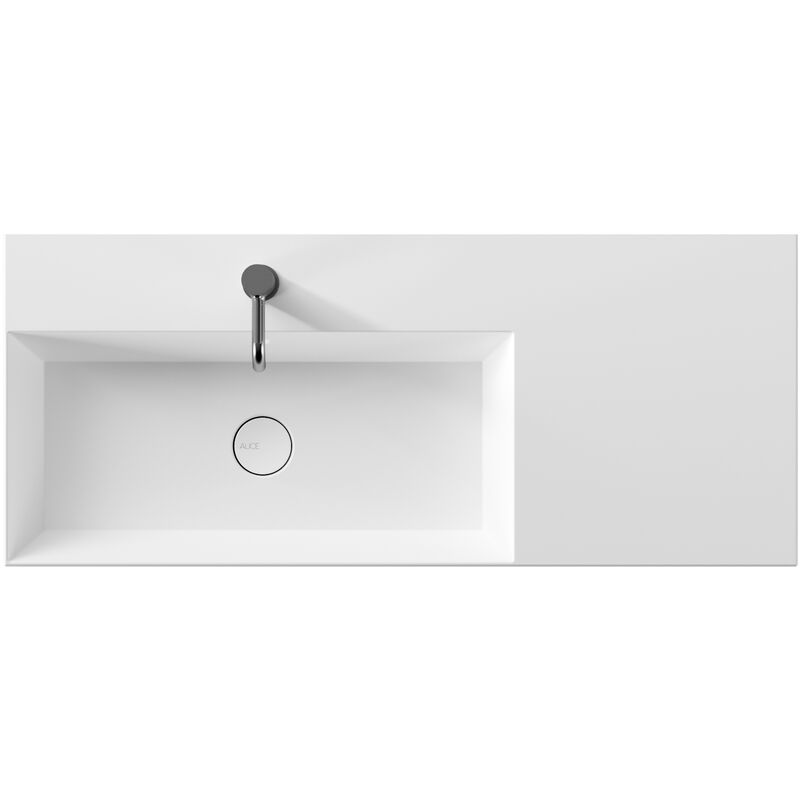 foto del prodotto lavabo spy appoggio sospeso cm. 101x46 rettangolare con vasca a