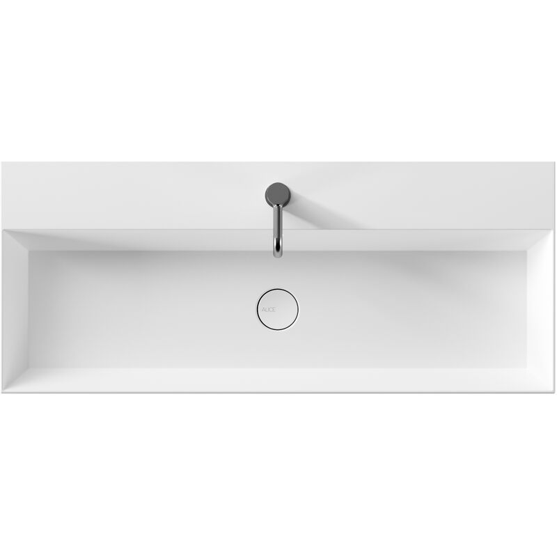 foto del prodotto lavabo spy appoggio sospeso cm. 101x46 rettangolare in ceramica