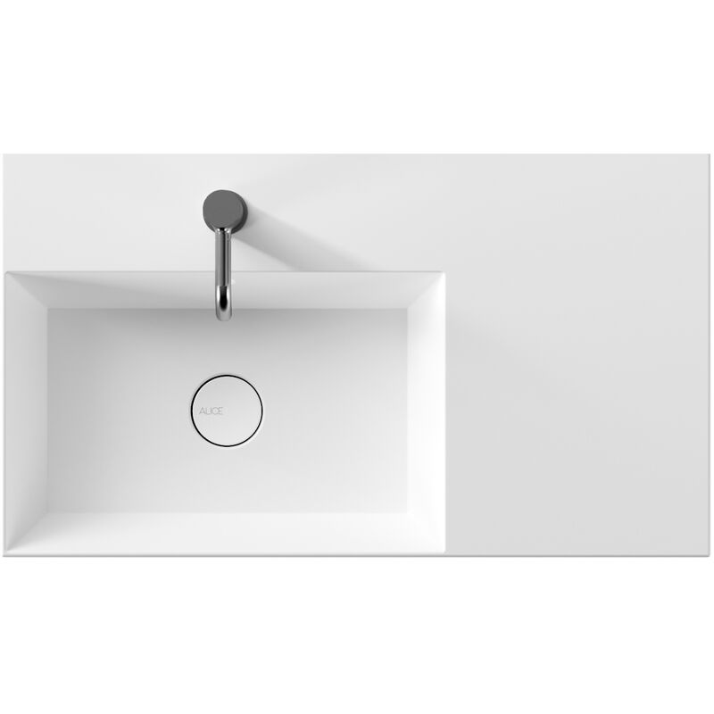 foto del prodotto lavabo spy appoggio sospeso cm. 81x46 rettangolare con vasca a