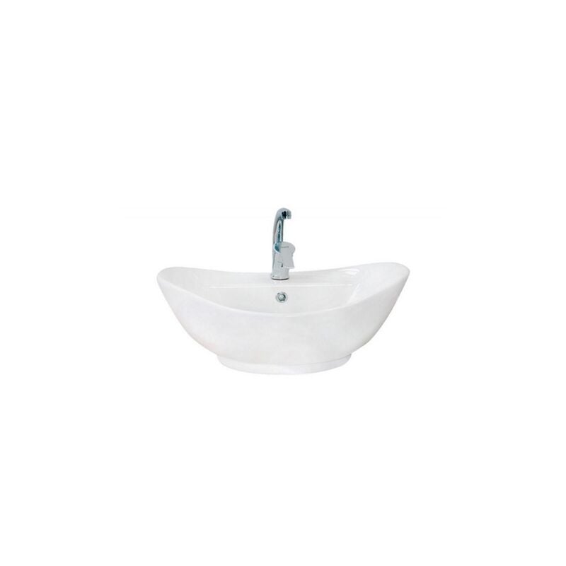 foto del prodotto lavabo sting appoggio 38x60 ovale in ceramica