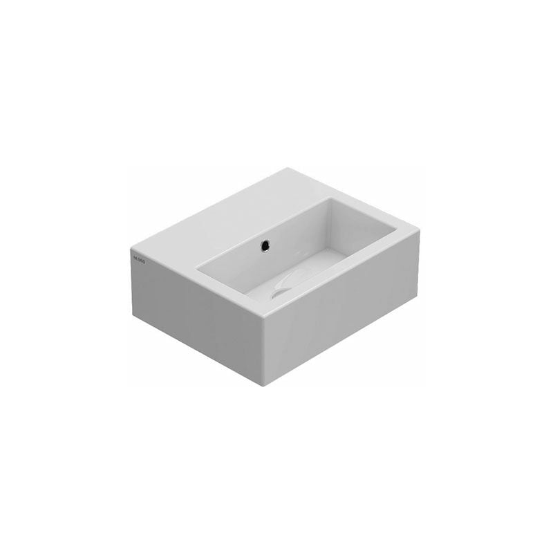 foto del prodotto lavabo stone appoggio sospeso salvaspazio cm. 40x32 in ceramica