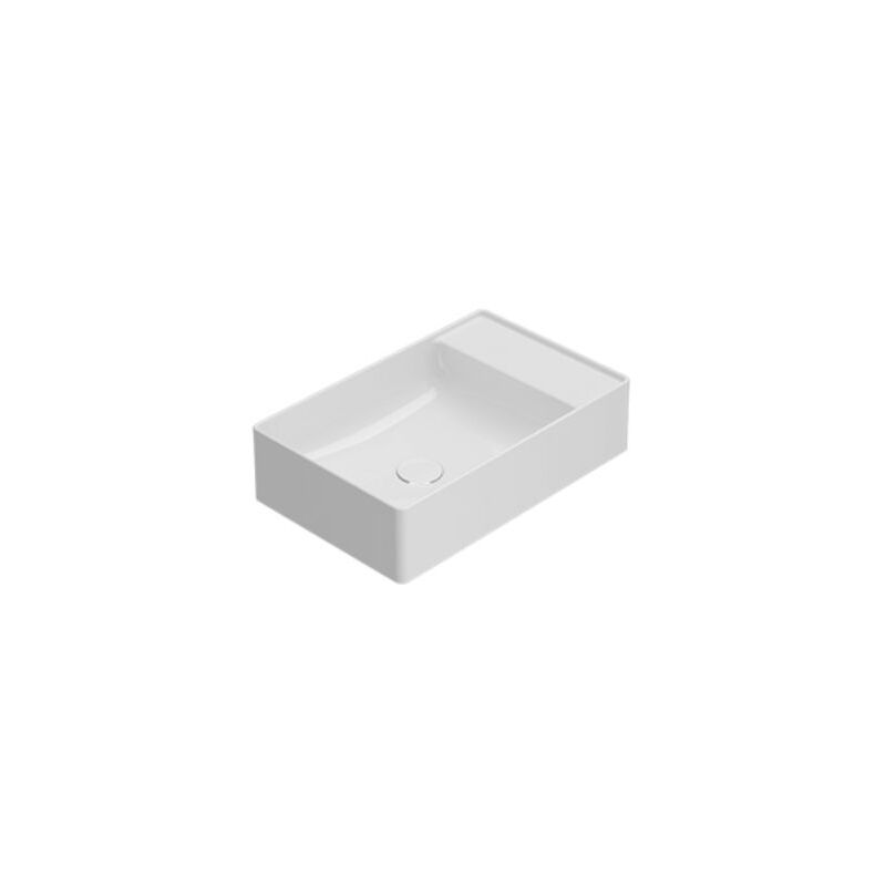 foto del prodotto lavabo t edge appoggio 55x35 rettangolare in ceramica bianco