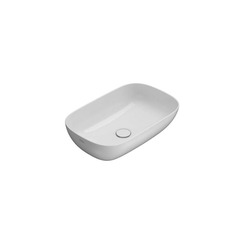 foto del prodotto lavabo t edge appoggio 60x38 ovale in ceramica bianco lucido di