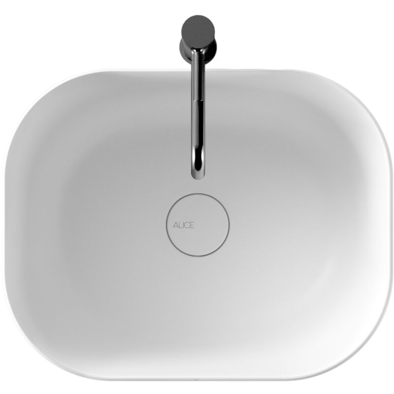 foto del prodotto lavabo unica rectangular appoggio salvaspazio cm. 50x40 in