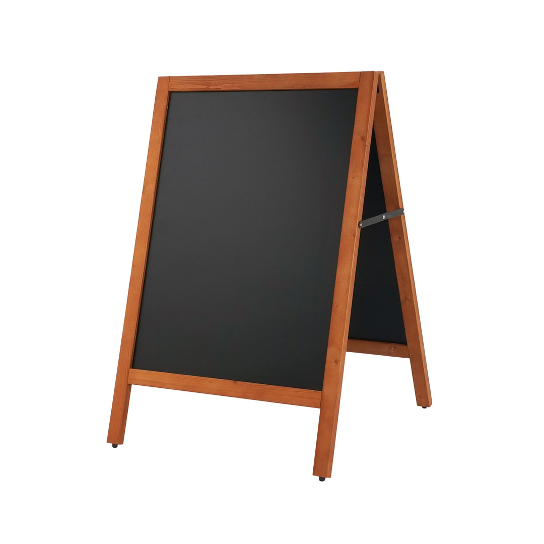foto del prodotto lavagna a cavalletto magnetica 60x78 cm cornice in legno di faggio dark wood
