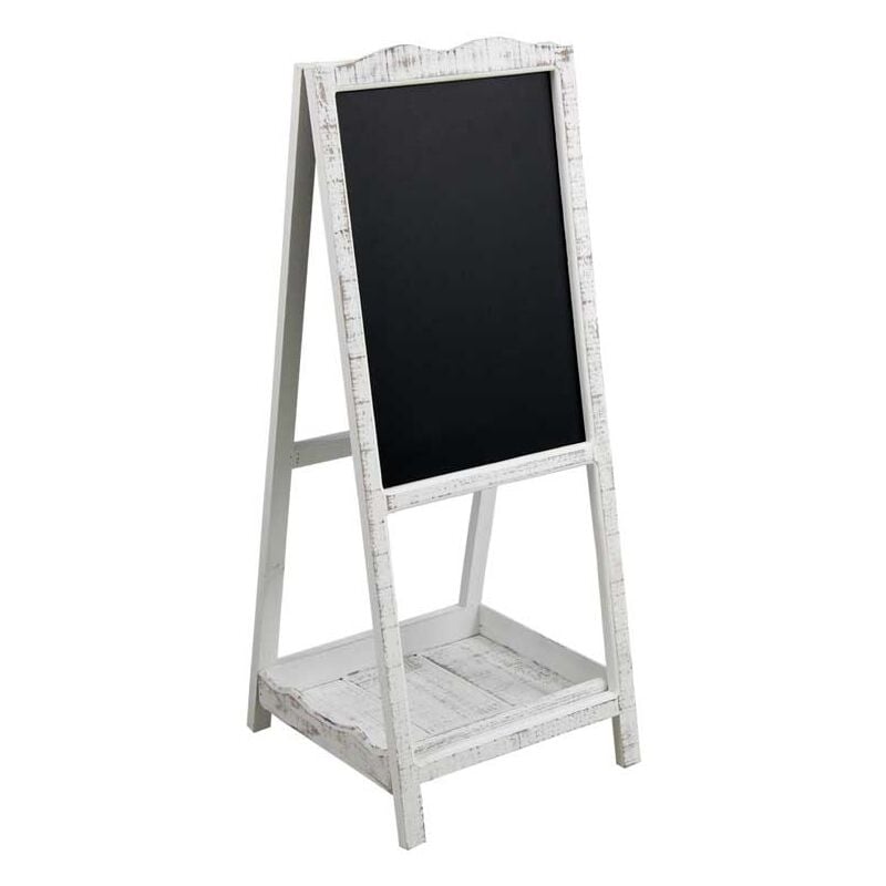 foto del prodotto lavagna cavalletto stile shabby 40 x 44 x 102 cm colore bianco