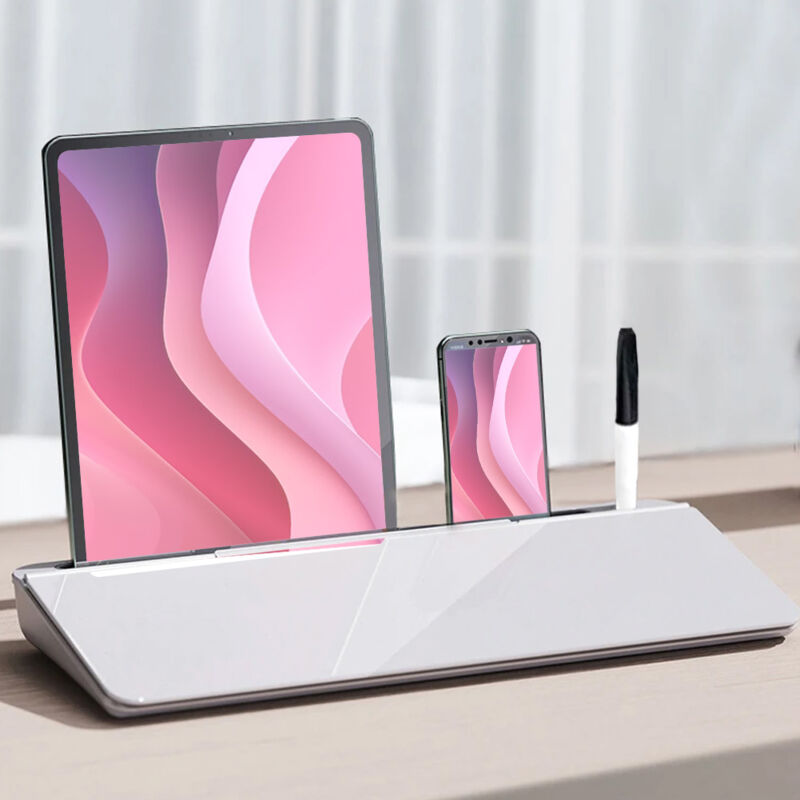 foto del prodotto lavagna da scrivania ufficio cassetto portaoggetti inserto per tablet smartphone