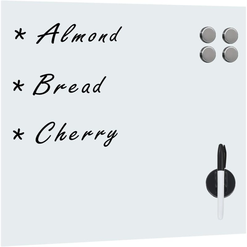 foto del prodotto lavagna magnetica a parete in vetro 40x40 cm - vidaxl