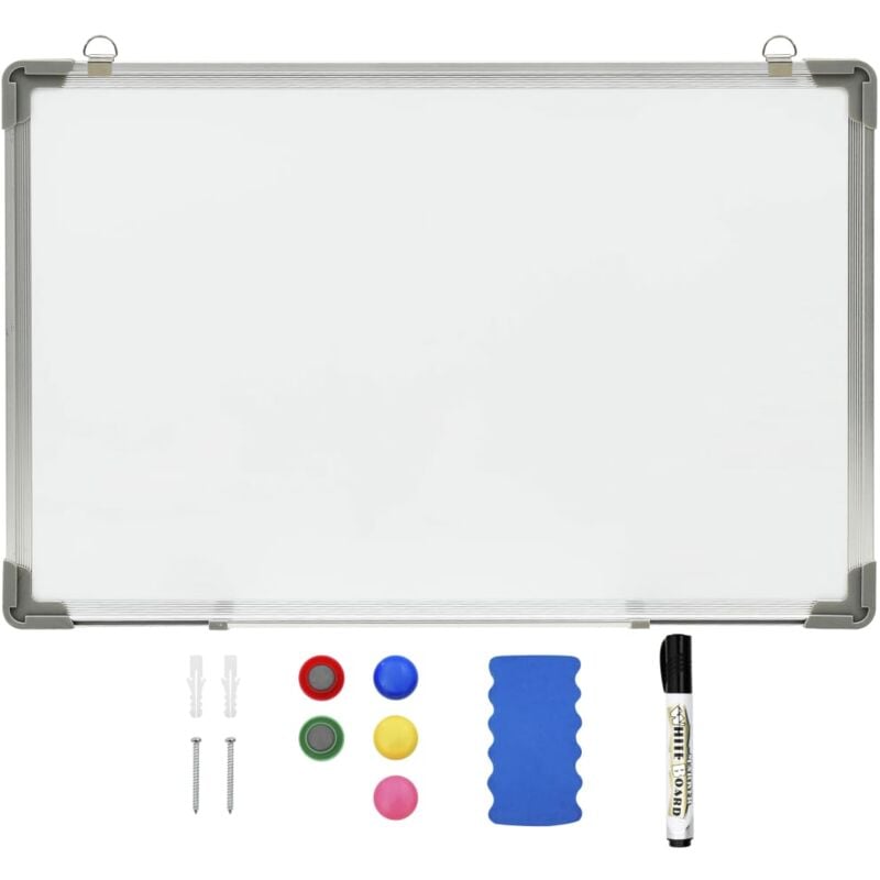 foto del prodotto lavagna magnetica bianca cancellabile a secco 50x35 cm acciaio vidaxl