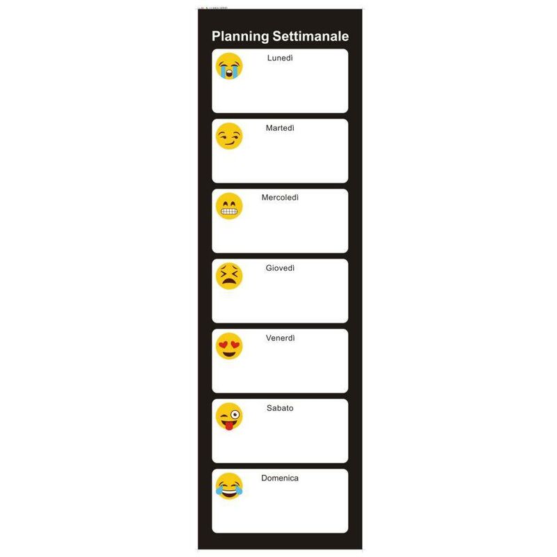 foto del prodotto lavagna magnetica emoji con pennarello cm20x60x1,5