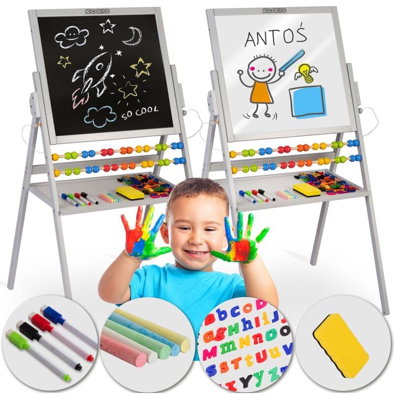 foto del prodotto lavagna magnetica per giradischi ricokids grigia